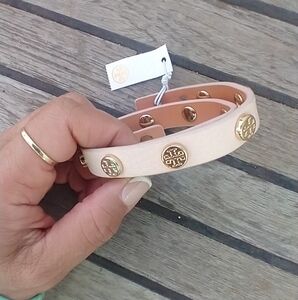 Tory Burch light pink Leather Bracelet